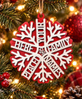 Personalised Family Christmas Snowflake Ornament | Names & Year