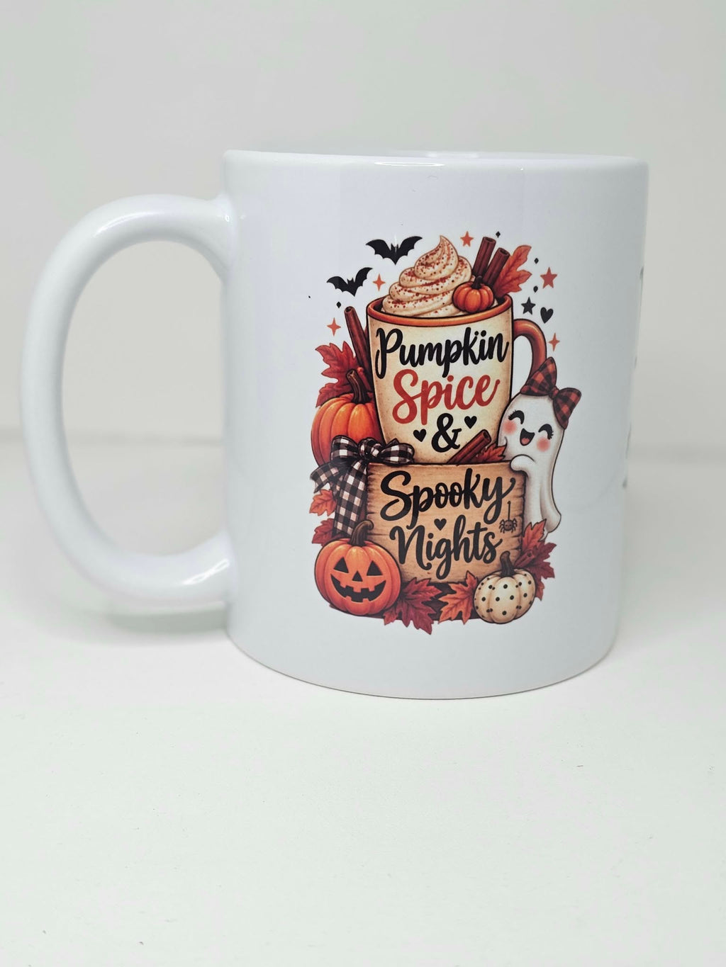 Pumpkin Spice & Spooky Nights 11oz Mug – Autumn Halloween Mug