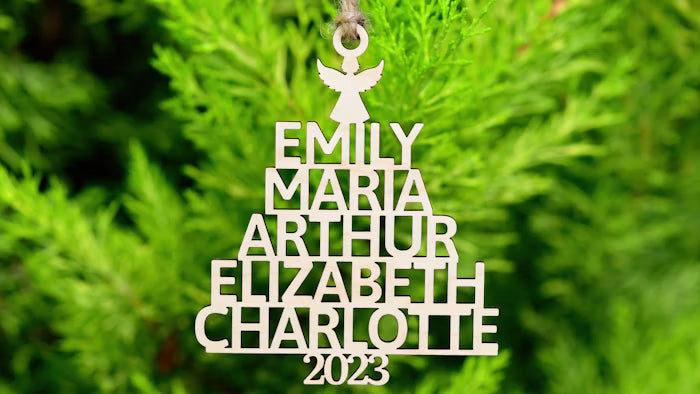 Family Names Christmas Tree Ornament