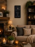 Home Is Where the Story Begins Slate Wall Clock | 34cm Handmade Family Home Décor