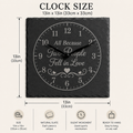 Time Spent Together Is Time Well Spent Slate Wall Clock | 33cm Handmade Gift