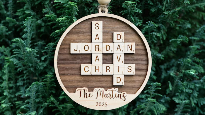 Family Names Crossword Ornament