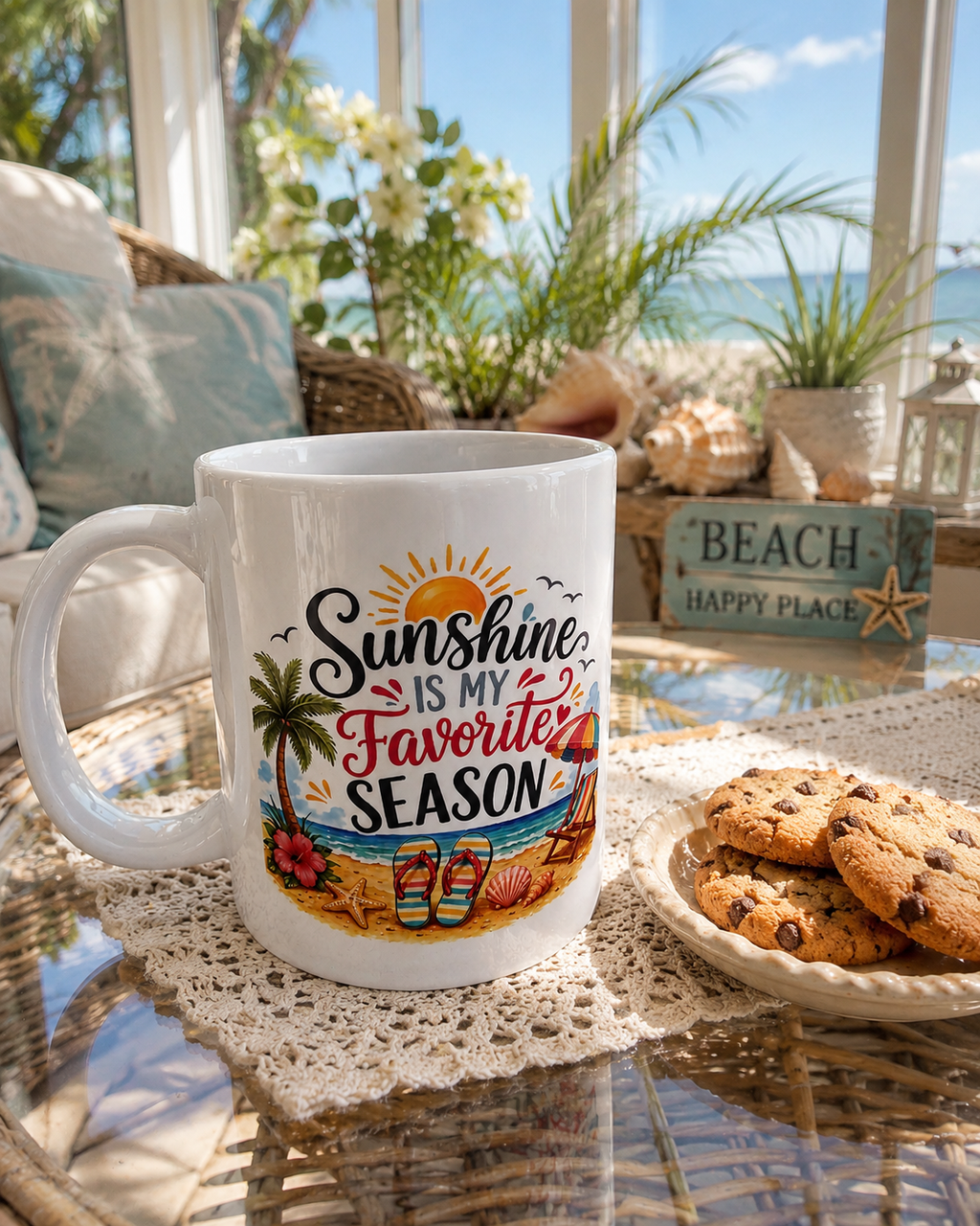 Sunshine Is My Favourite  Season Mug – Beach & Summer Design