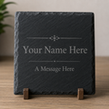 Personalised Black Slate Coaster