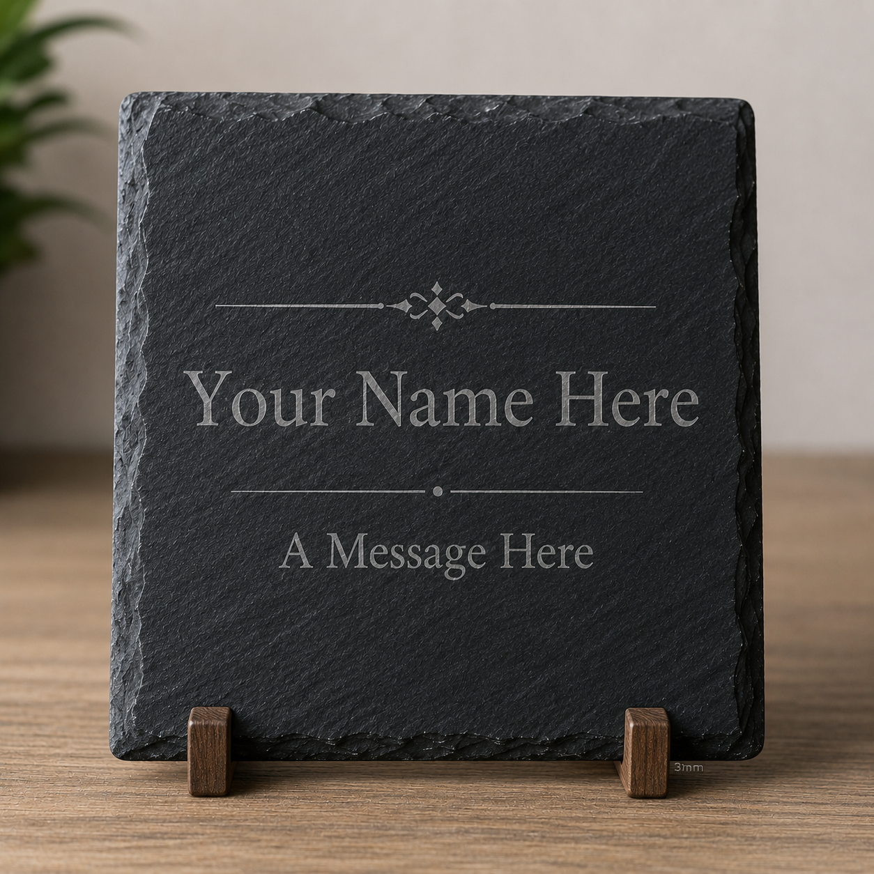 Personalised Black Slate Coaster